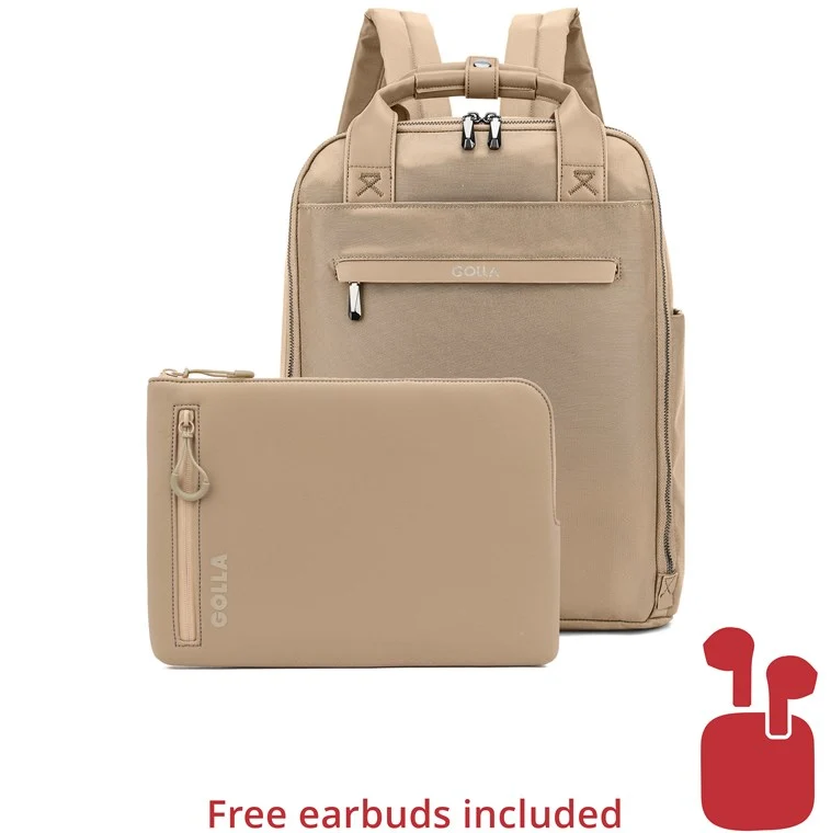 Set aus Rucksack und Laptop-Sleeve 15 Zoll, Coffee