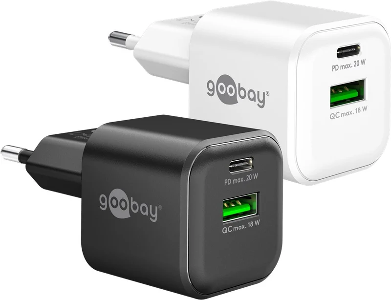 USB-C™ PD GaN Dual-Schnellladegerät Nano (20 W) weiß
