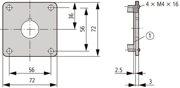 Eaton M22-E1 Einzelne Montageplatte Für Drucktasten - 216541