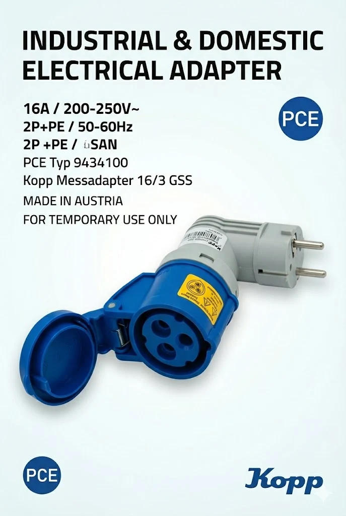 Kopp CEE Caravan-Adapter / Messadapter 16/3 GSS