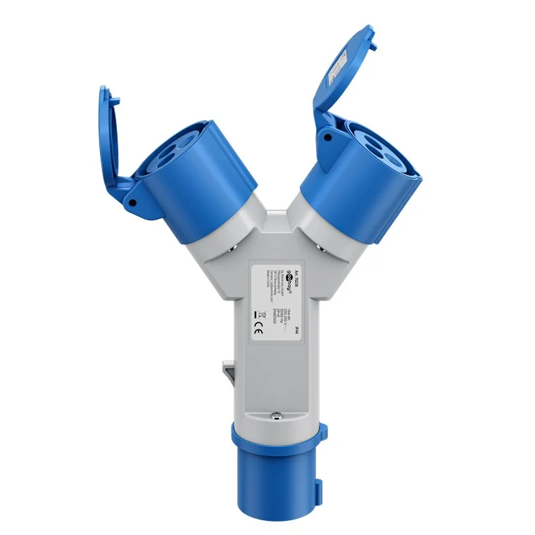 CEE-Y-Adapter, CEE-Stecker auf 2x CEE-Kupplung