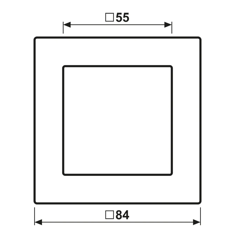 Jung Glas Abdeckung Rahmen Einfach Champagne - AC581GLCH