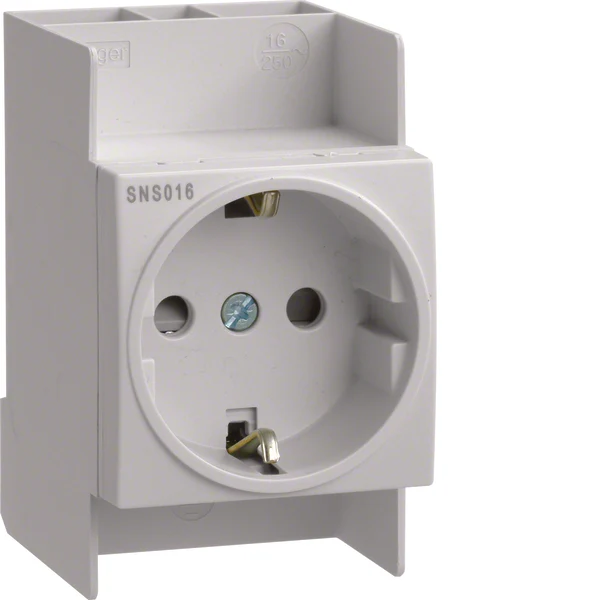 Hager-Komponente für din-Rail Wandsteckdose Modular (Europäische Steckdose) - SNS016