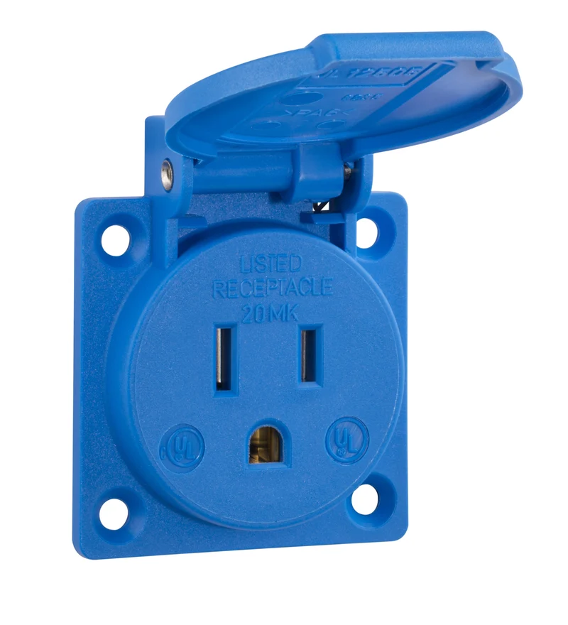 UL Bewertete Steckdose 125V 15A Blaue NEMA 5-15R - UL12505