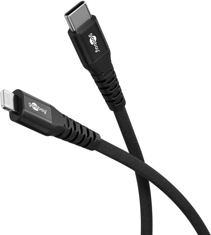 Lightning auf USB-C™ Supersoftes Textilkabel mit Metallsteckern, 2 m
