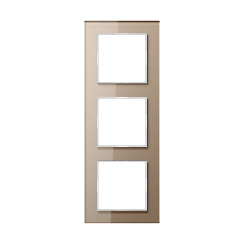 Jung Dreifach Glas Abdeckung Champagne - AC583GLCH