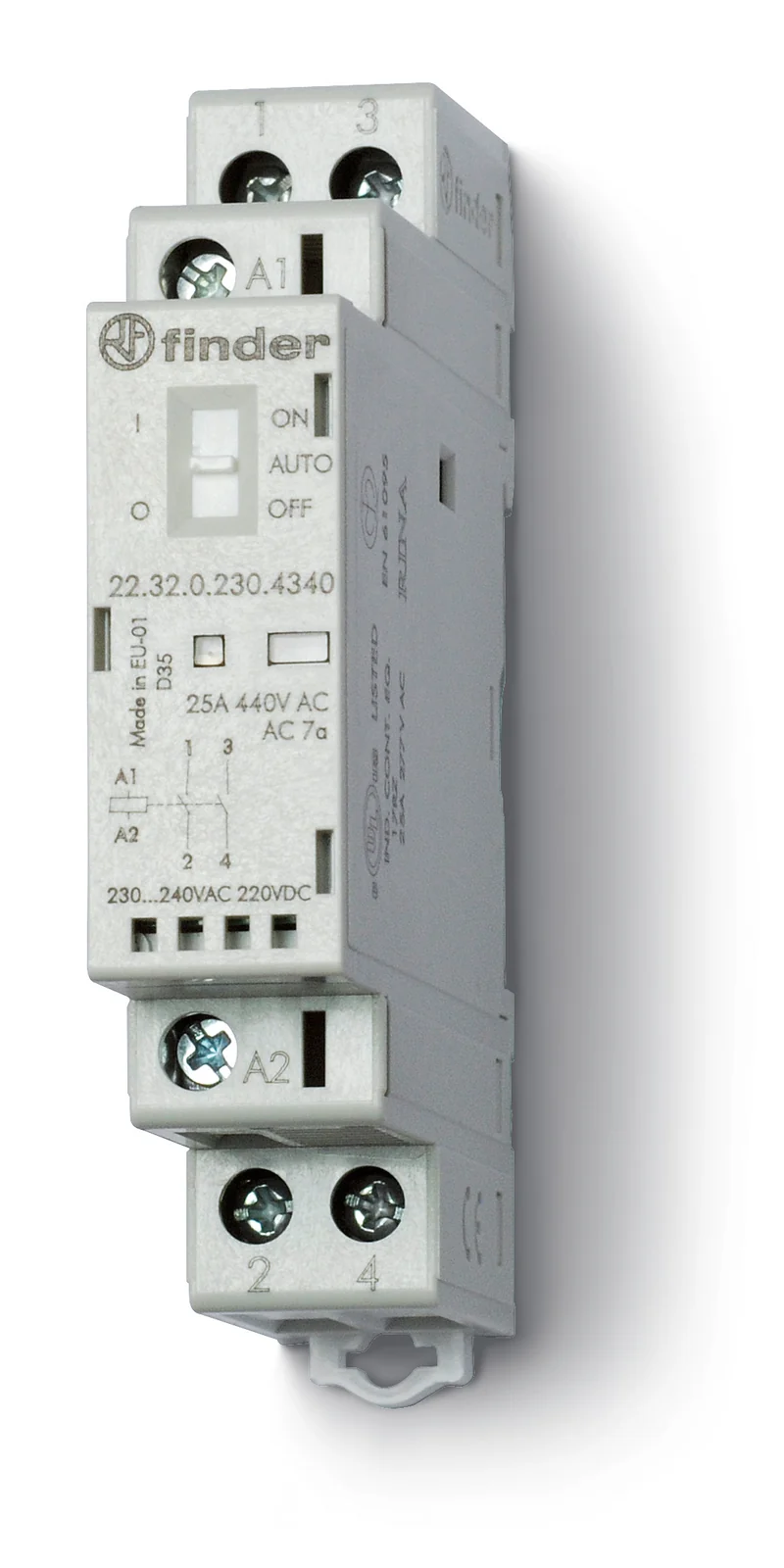 Finder 22.32 Industrieller Schütz 25A 24 V AC DC - 22.32.0.024.4540