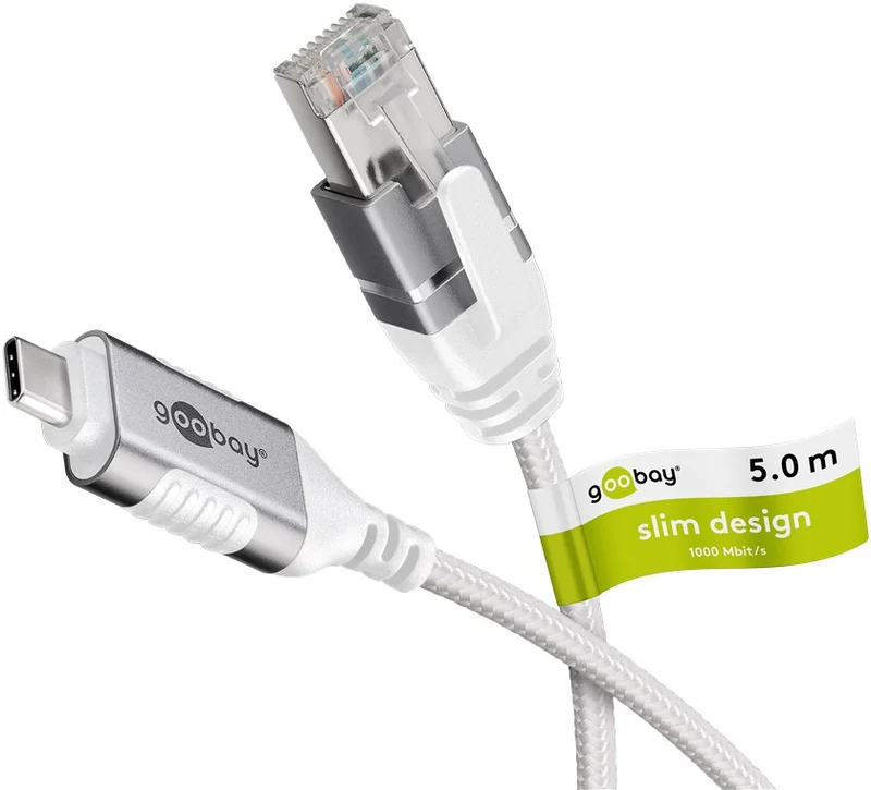 Ethernet-Kabel USB-C™ 3.1 auf RJ45, Slim, 5 m