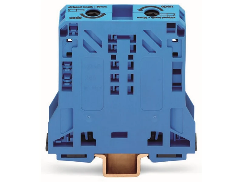 WAGO 285-154 2-Leiter-Durchgangsklemme 50 mm² POWER CAGE CLAMP blau