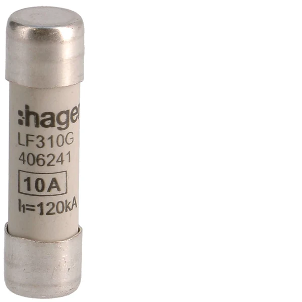 Hager Industrielle Zylindrische Sicherung 10A 500V 10x38mm - LF310G [10 Stück]