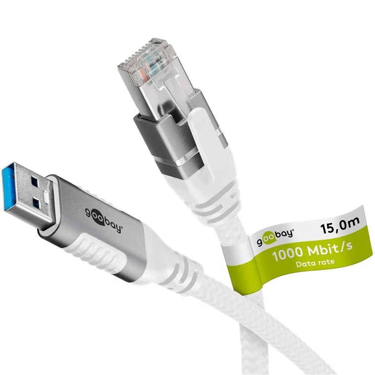 Ethernet-Kabel USB-A 3.0 auf RJ45, 15 m