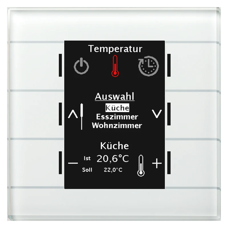 MDT BE-GBZW.01 Lucilio Glas Bedienzentrale Smart weiß