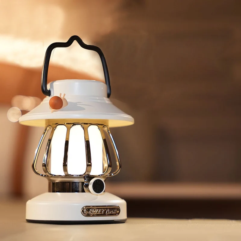 SnailGlow Tragbare Campinglampe – USB-wiederaufladbare Nachtlampe