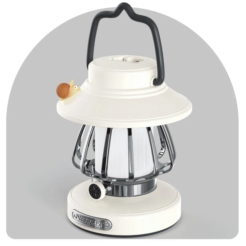 SnailGlow Tragbare Campinglampe – USB-wiederaufladbare Nachtlampe