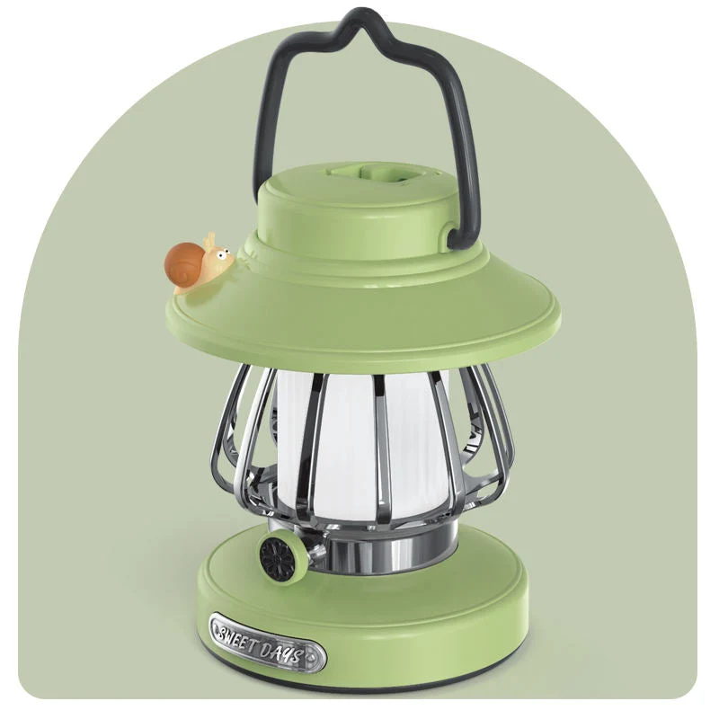 SnailGlow Tragbare Campinglampe – USB-wiederaufladbare Nachtlampe
