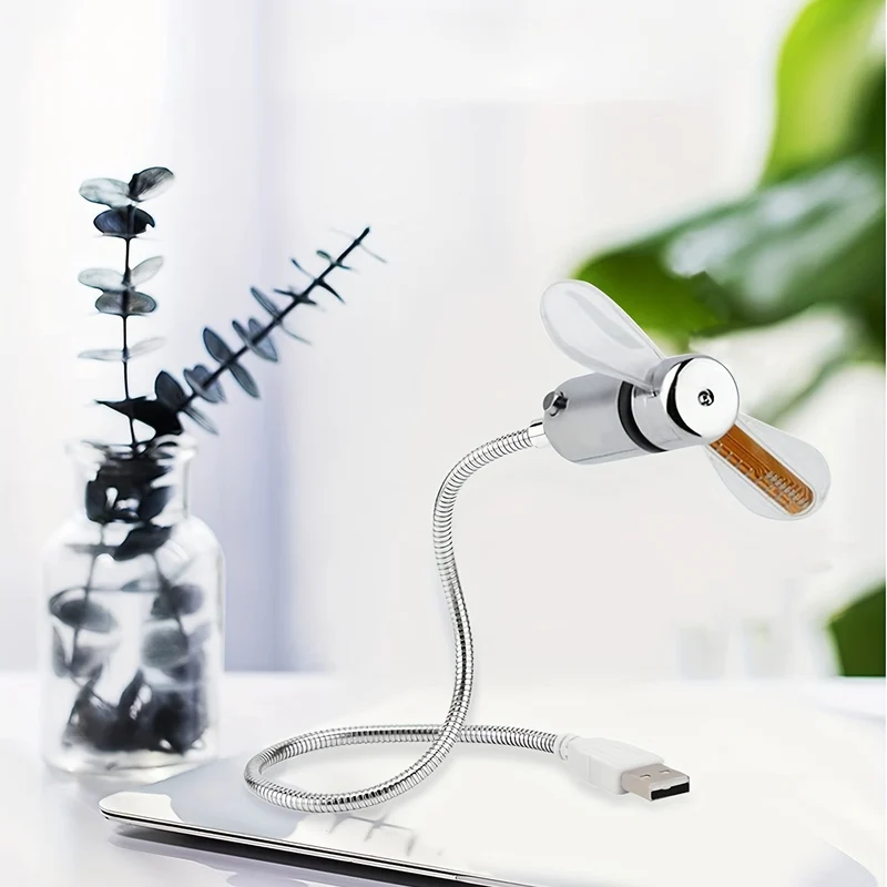 Tragbarer USB LED-Uhrenventilator mit Zeitanzeige