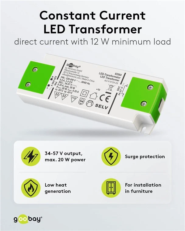 LED-Konstantstrom-Trafo 350 mA, 20 W