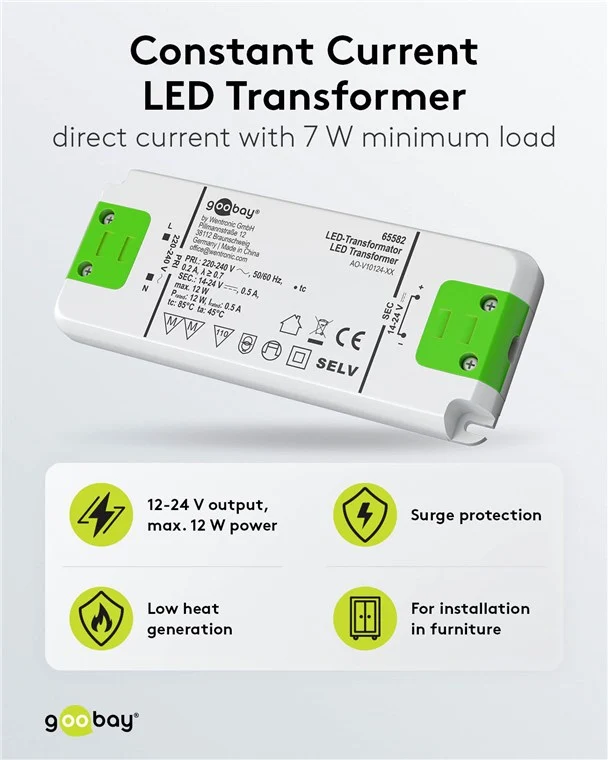LED-Konstantstrom-Trafo 500 mA, 12 W