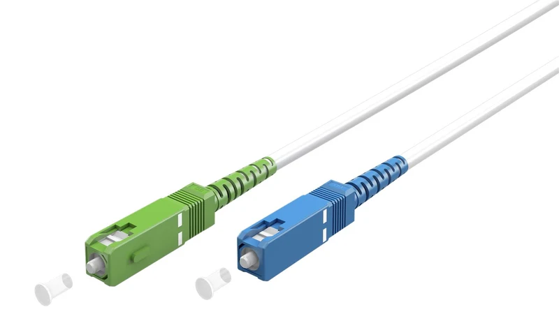 Glasfaserkabel (FTTH), Singlemode (OS2) White, (Simplex), 15 m