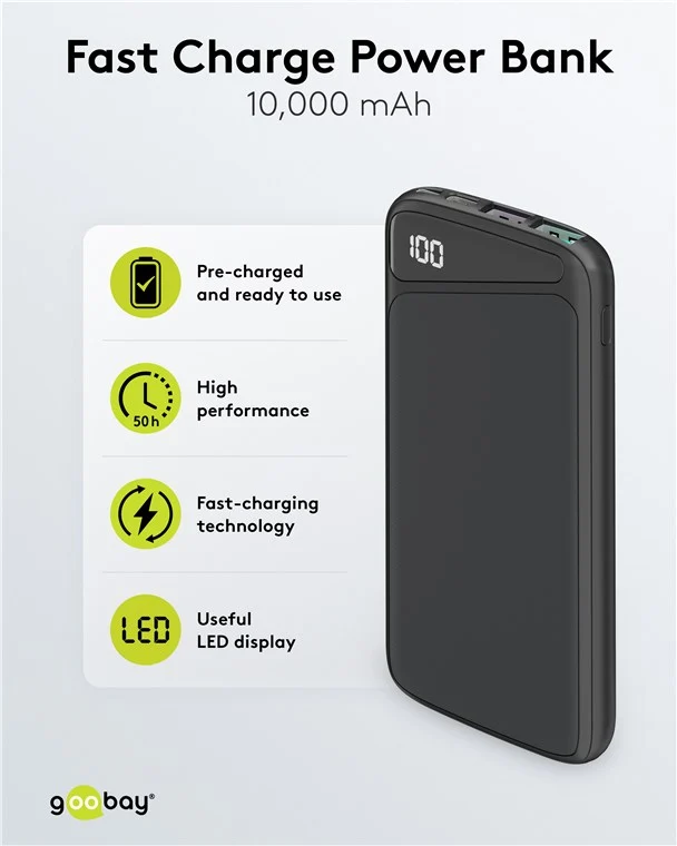 Schnelllade-Powerbank 10.000 mAh mit Power Delivery