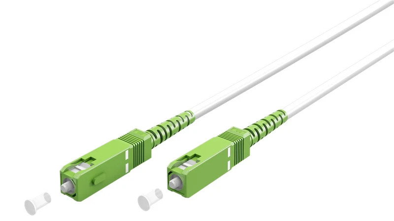 Glasfaserkabel (FTTH), Singlemode (OS2) White, (Simplex), 10 m