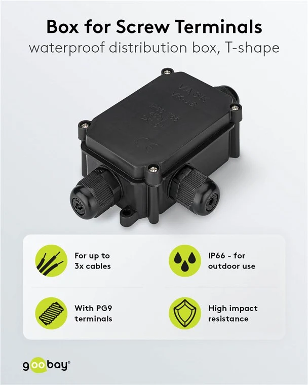 IP66-Schutzbox für Lüsterklemmen PG9