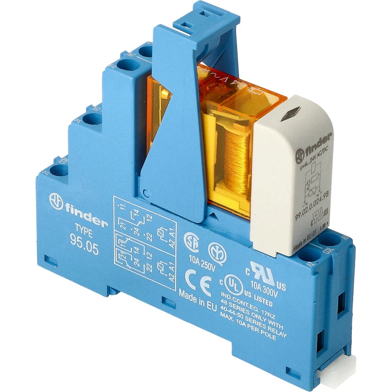 Finder 48.52 Schnittstellenrelaismodul 2CO 8A 24VAC - 48.52.8.024.0060