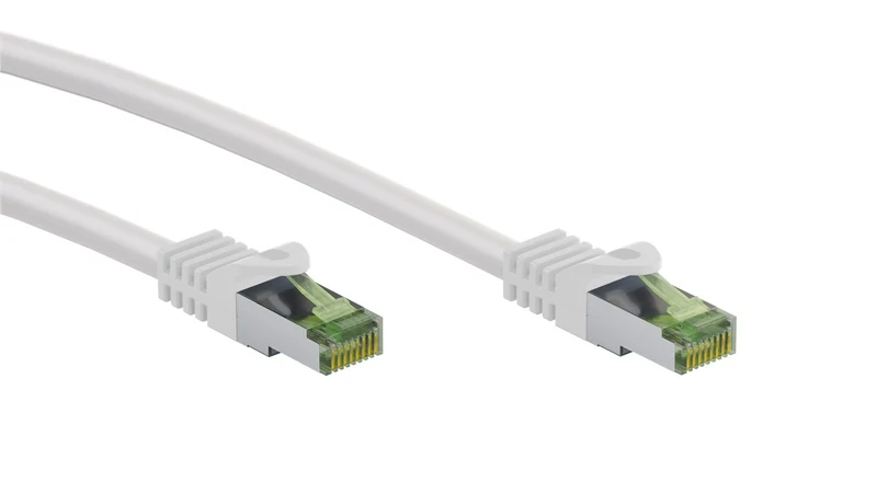 GHMT-zertifiziertes CAT 8.1 Patchkabel, S/FTP (PiMF), weiß