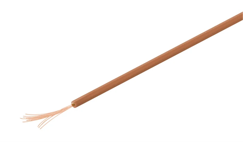 Kupferlitze isoliert, 10 m, braun