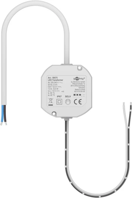 LED-Trafo 12 V (DC), 12 W, IP67