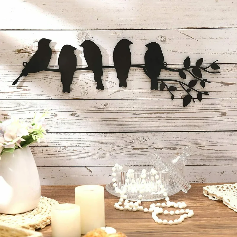Vogelgezwitscher Wanddekoration – Stimmungsvolle Sitzende Vögel