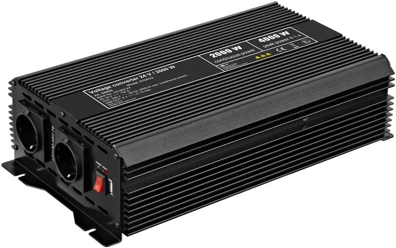 Spannungswandler DC/AC (24 V - 230 V/2000 W) USB