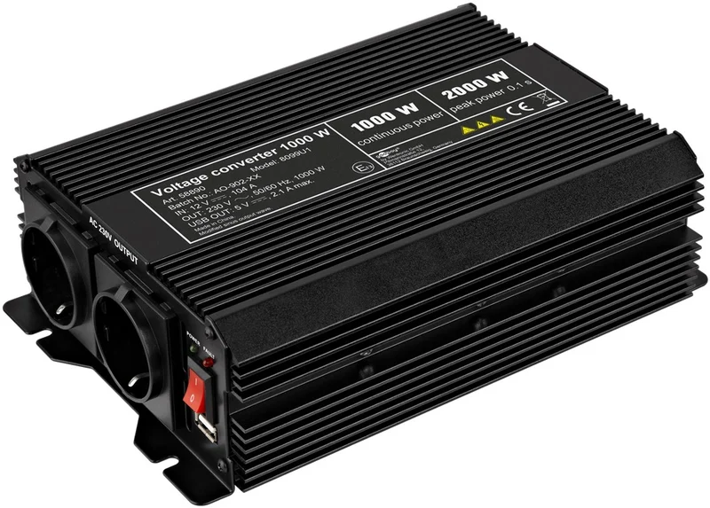 Kfz-Spannungswandler DC/AC (12 V - 230 V/1000 W)