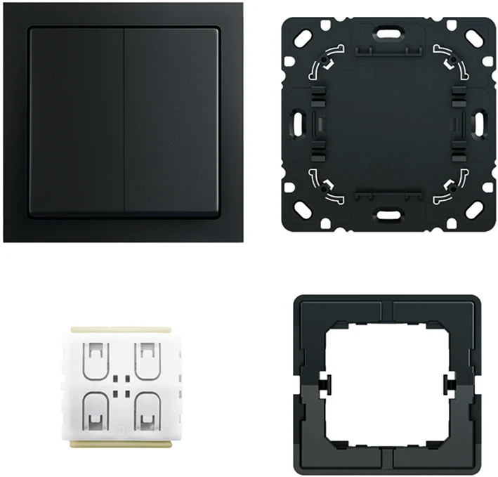 ABB Busch-Jaeger 6716 UJ-885 Future FoH Schalter Set Schwarz matt - 2CKA006710A0016