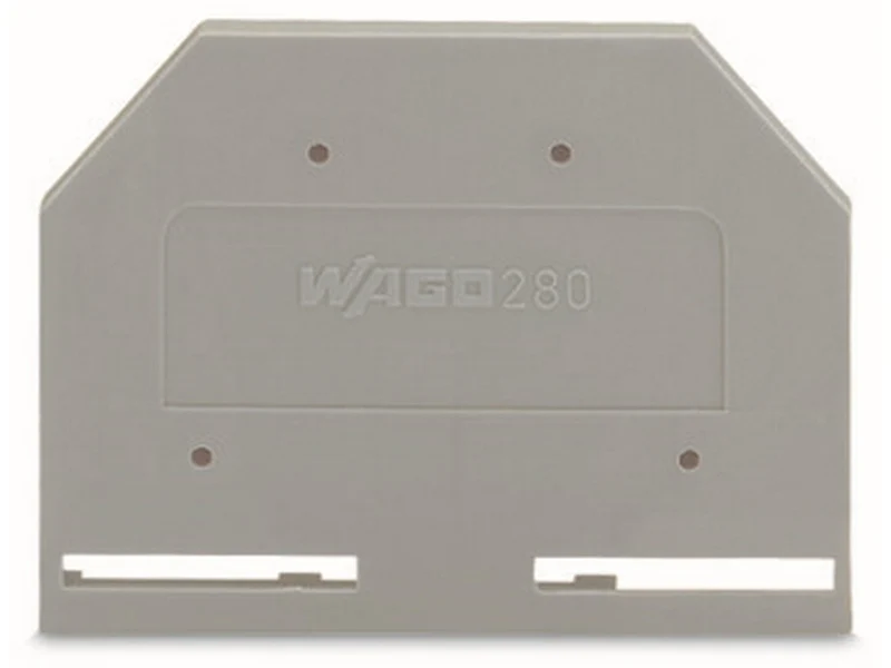 WAGO 280-301 Abschluss- und Zwischenplatte 2,5 mm dick grau
