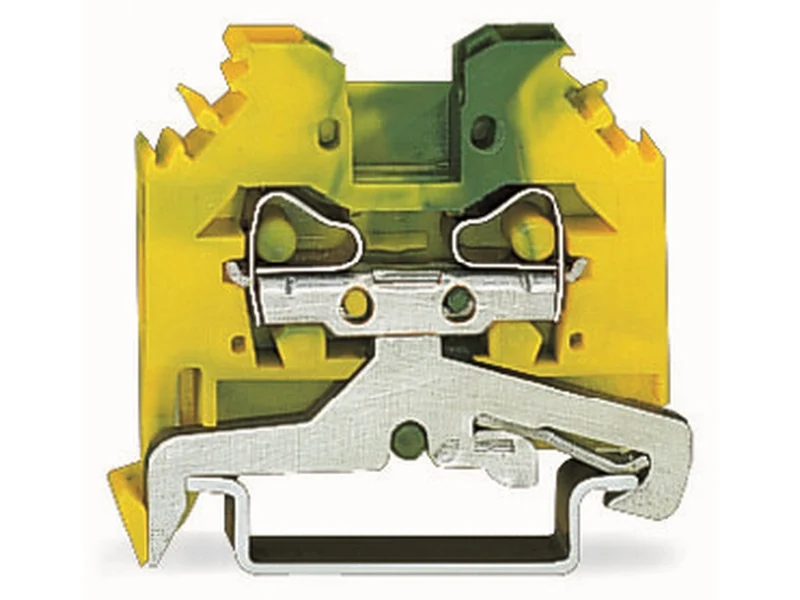 WAGO 281-107 2-Leiter-Schutzleiterklemme 4 mm² CAGE CLAMP® grün-gelb