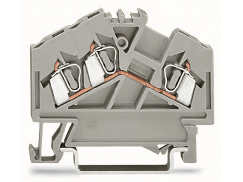 WAGO 280-641 3-Leiter-Durchgangsklemme 2,5 mm² CAGE CLAMP® grau