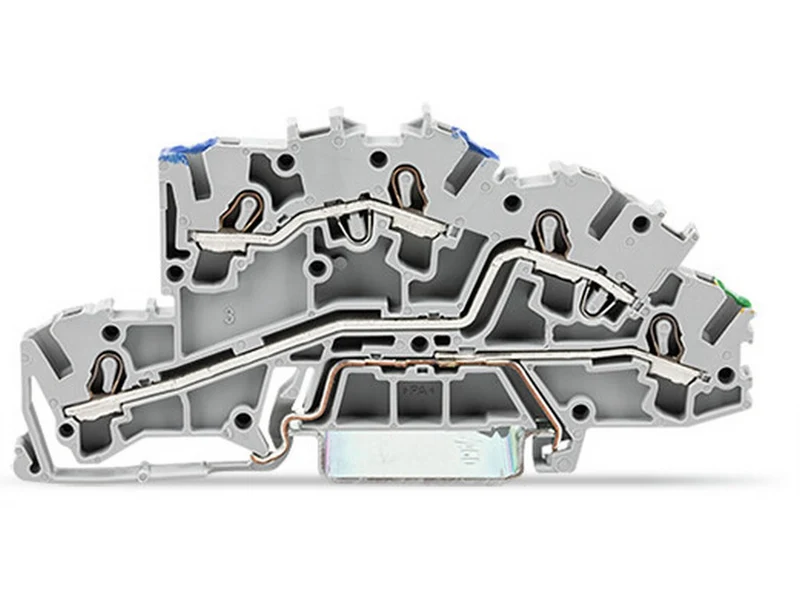 WAGO 2003-7646 Installationsetagenklemme mit Betätigungsöffnung 2,5 mm² Push-in CAGE CLAMP® grau