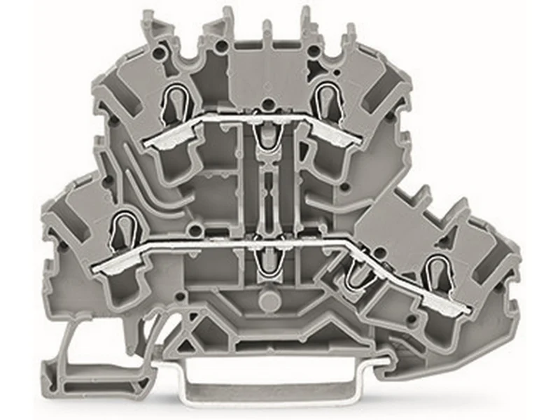 WAGO 2002-2201 Doppelstockklemme Durchgangsklemme Ex e II geeignet Push-in CAGE CLAMP® grau