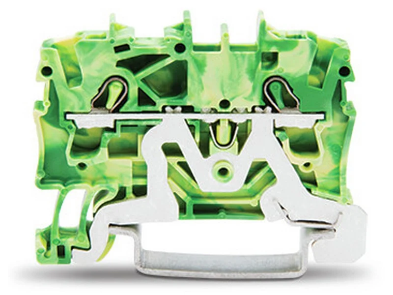 WAGO 2002-1207 2-Leiter-Schutzleiterklemme 2,5 mm² Ex e II geeignet Push-in CAGE CLAMP® grün-gelb