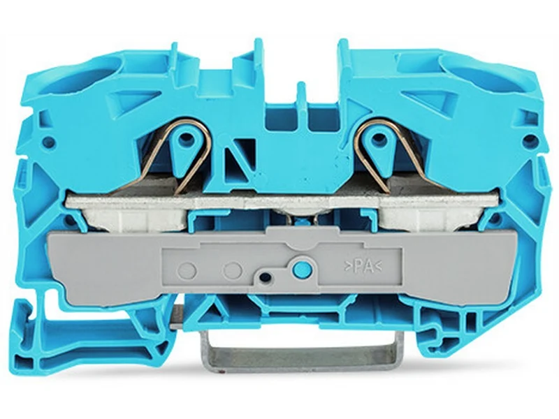 WAGO 2016-1204 2-Leiter-Durchgangsklemme 16 mm² Ex e II u. Ex i geeignet Push-in CAGE CLAMP® blau