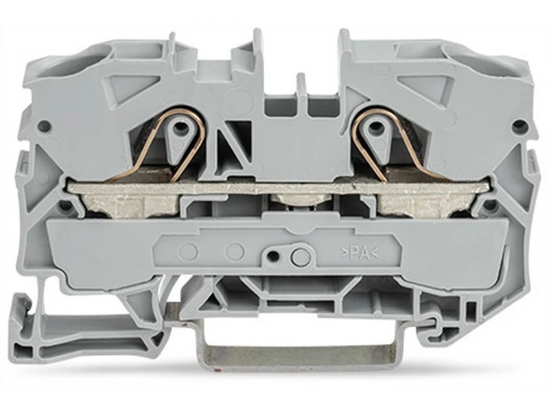 WAGO 2010-1201 2-Leiter-Durchgangsklemme 10 mm² Ex e II geeignet Push-in CAGE CLAMP® grau