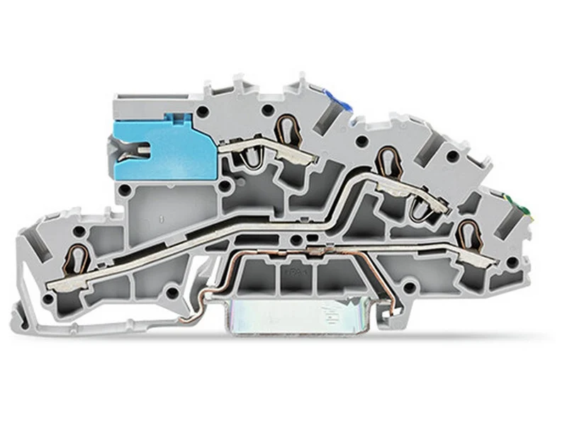 WAGO 2003-7641 Installationsetagenklemme mit Betätigungsöffnung 2,50 mm² mit N-Trennschlitten Push-in CAGE CLAMP® grau