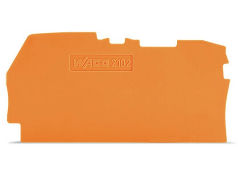 WAGO 2102-1292 Abschluss- und Zwischenplatte 0,8 mm dick orange