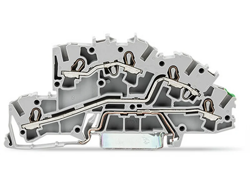 WAGO 2003-7645 Installationsetagenklemme mit Betätigungsöffnung 2,5 mm² Push-in CAGE CLAMP® grau