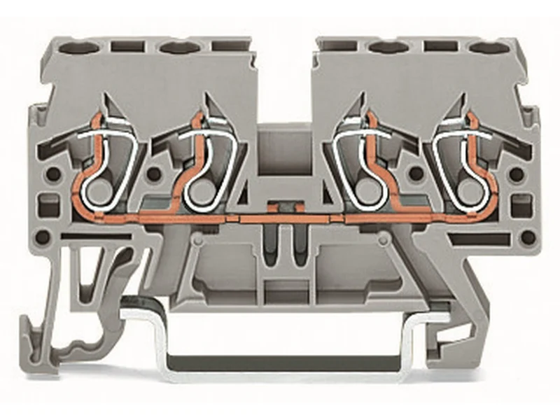 WAGO 870-831 4-Leiter-Durchgangsklemme 2,5 mm² CAGE CLAMP® grau