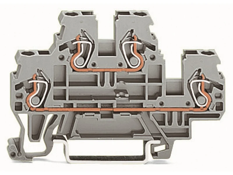 WAGO 870-501 Doppelstock-Durchgangsklemme 2,5 mm² CAGE CLAMP® grau