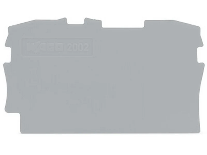 WAGO 2002-1291 Abschluss- und Zwischenplatte 0,8mm dick grau