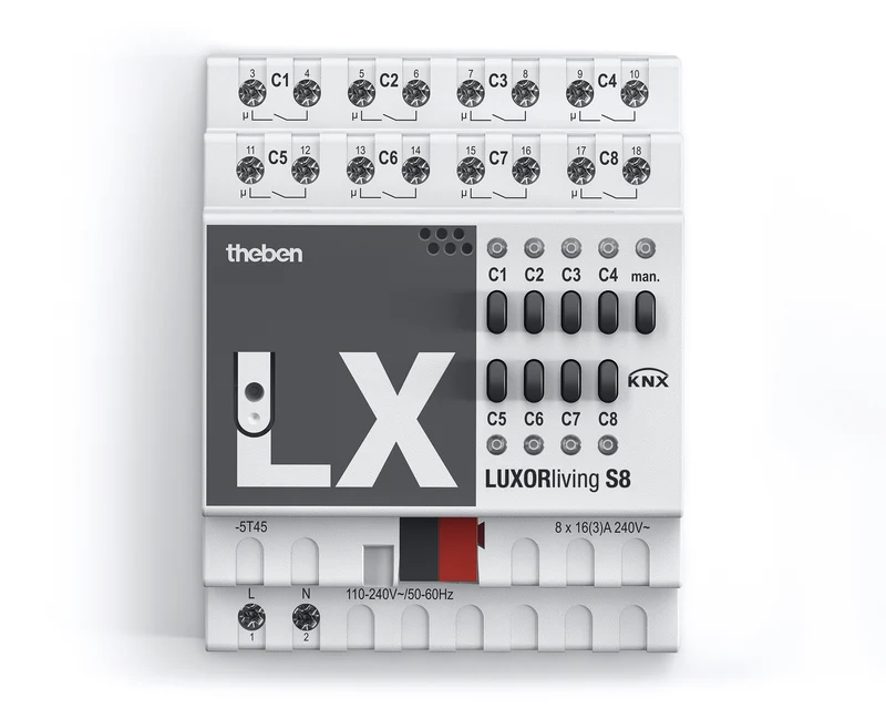 THEBEN 4800425 8-fach Schaltaktor LUXORliving S8