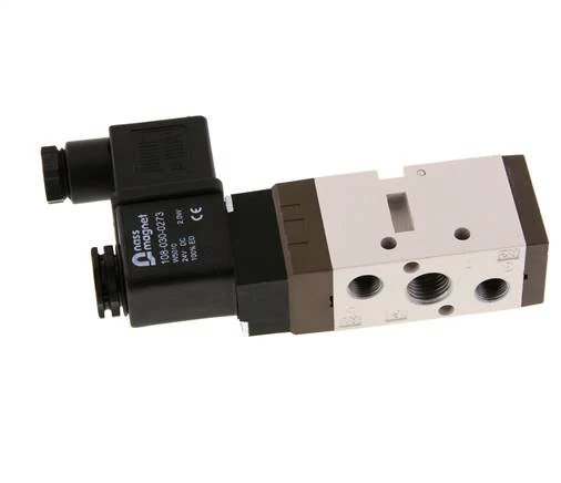 5/2 G1/4'' (G1/8'') Magnetventil 12V DC 1,5-10bar/21,0-140psi YPC